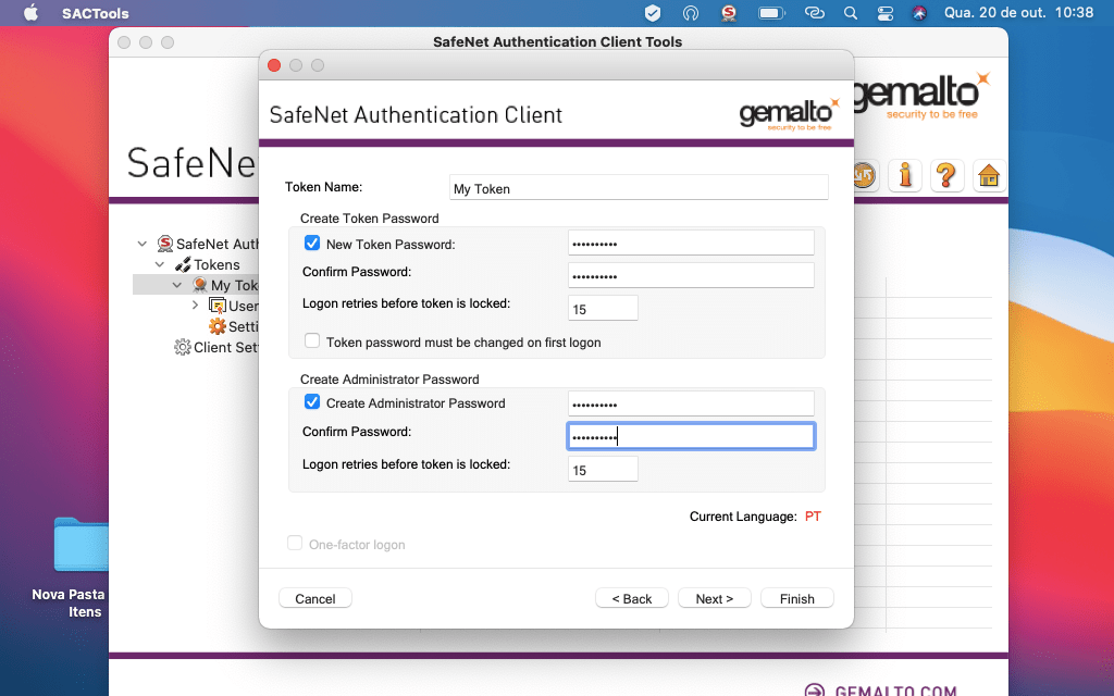 Instalador de Certificados - Token SafeNet (Mac)